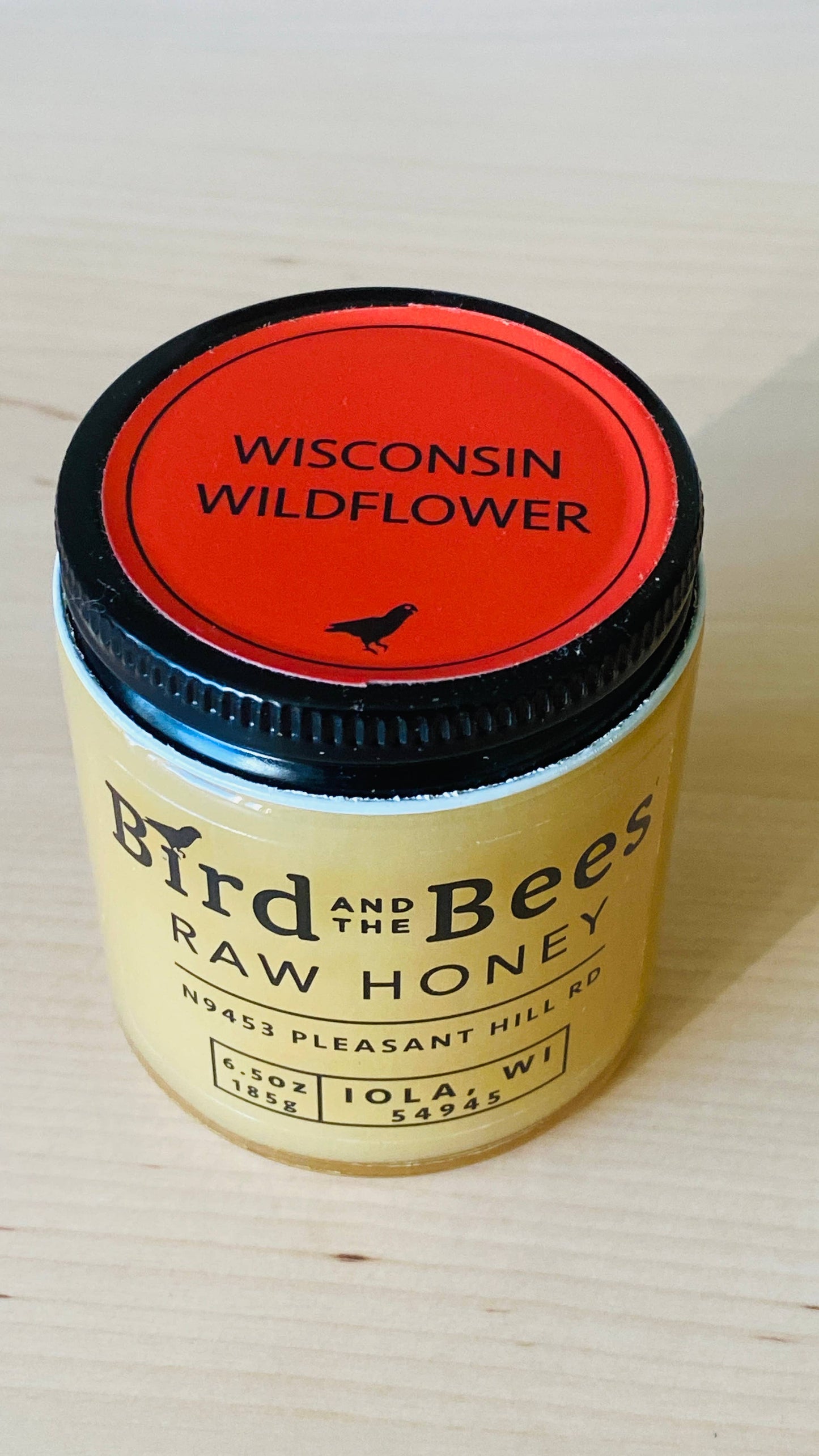 Wisconsin Wildflower Raw Honey: 18 oz Large Jar