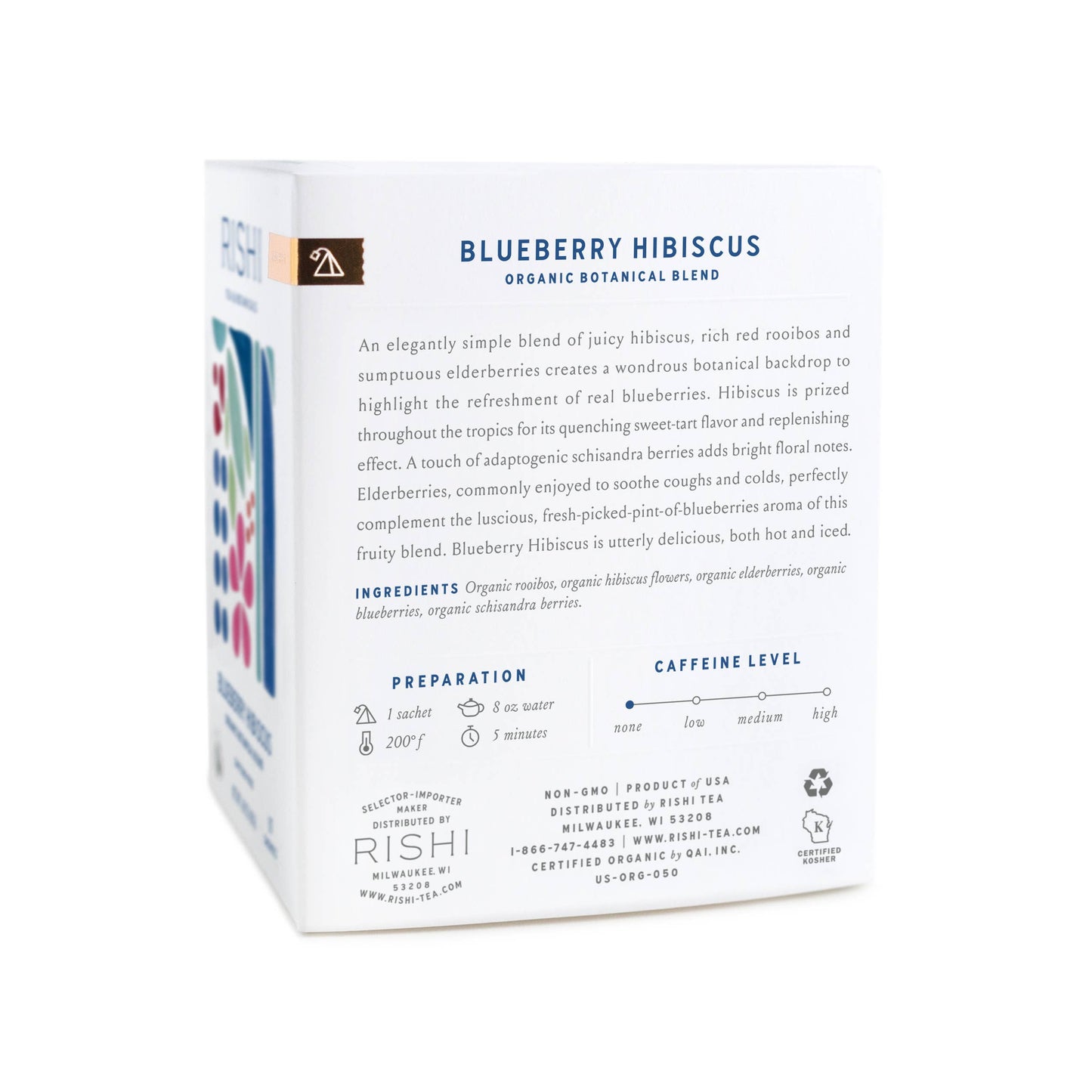 Blueberry Hibiscus Organic Herbal Tea Sachets by Rishi Tea