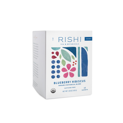 Blueberry Hibiscus Organic Herbal Tea Sachets by Rishi Tea