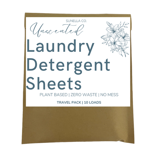 Eco-friendly Laundry Detergent Sheets: 10 Loads Travel Pack