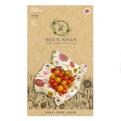 Bee's Wrap Plant-Based Food Wrap - Assorted 3 Pack - Meadow Magic