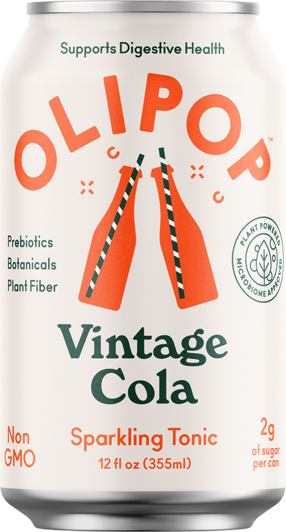 Olipop Vintage Cola Prebiotic Natural Soda