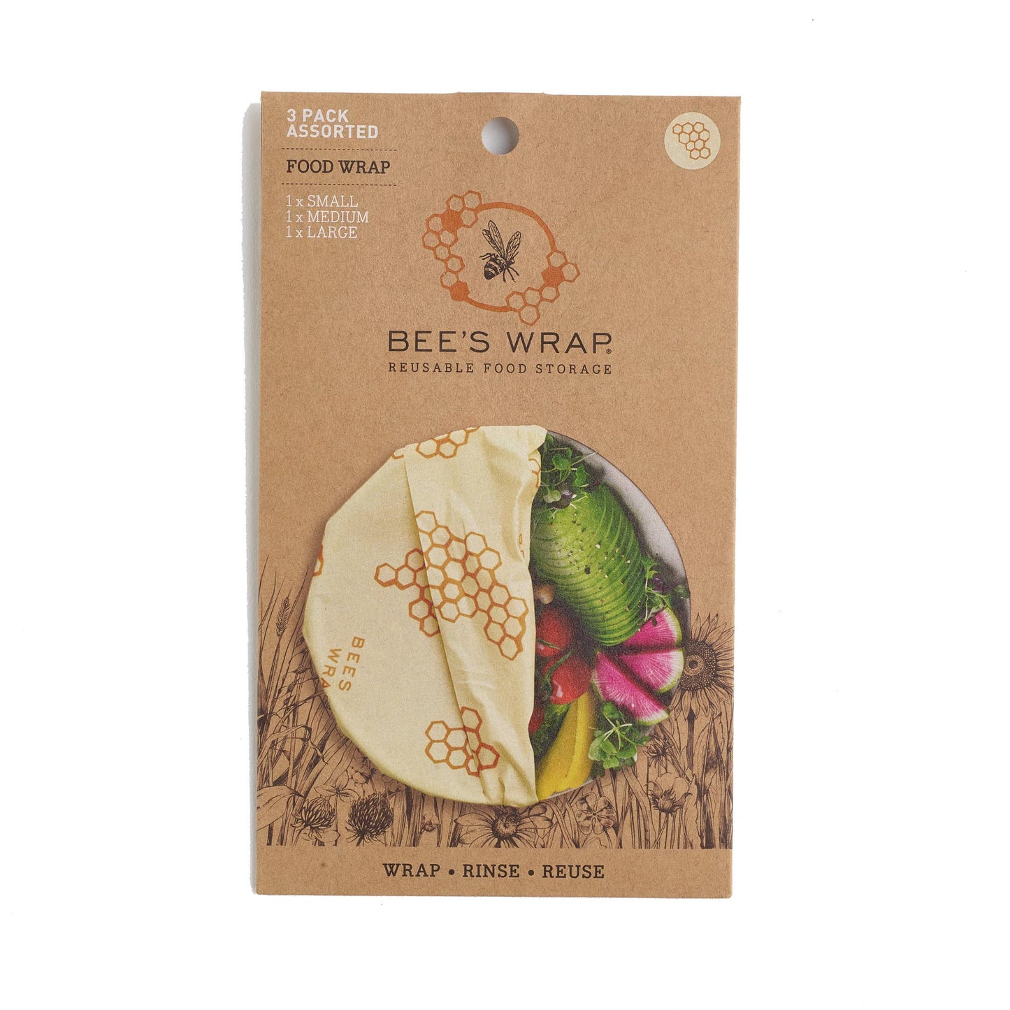 Bee's Wrap Plant-Based Food Wrap - Assorted 3 Pack - Honeycomb