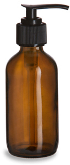 4 oz Amber Glass Pump Bottle