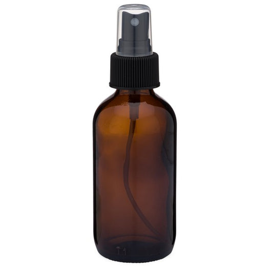 4 oz Amber Glass Fine Mist Spray Bottle