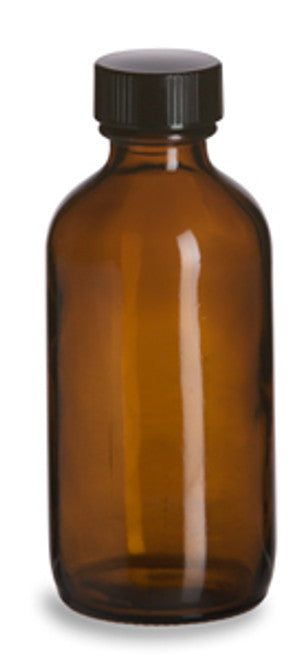 4 oz Amber Glass Bottle w/ Lid