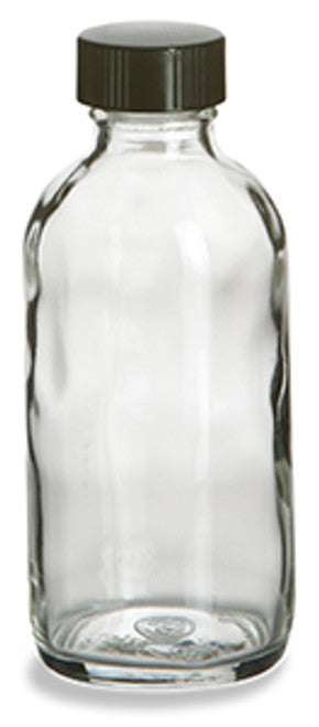 4 oz Clear Glass Bottle w/ Lid