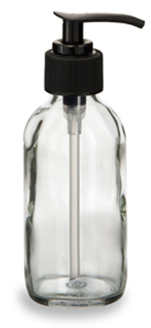 4 oz Clear Glass Pump Bottle