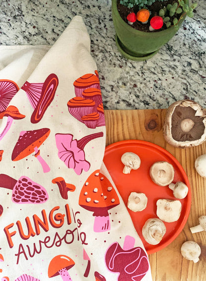 FIELD DAY (Mushroom, Poppies) - Tea Towel Set of 2