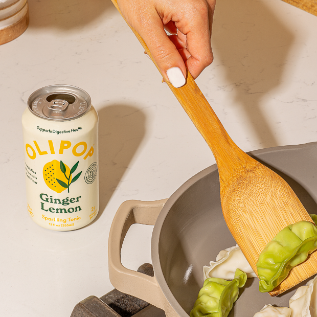 Olipop Ginger Lemon Prebiotic Natural Soda