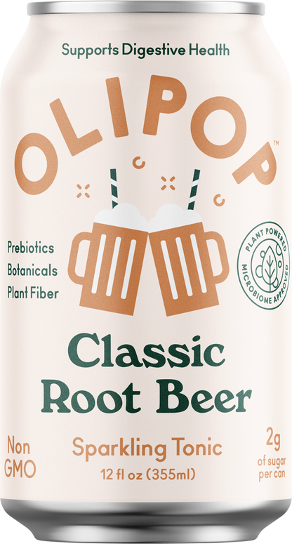 Olipop Classic Root Beer Prebiotic Natural Soda