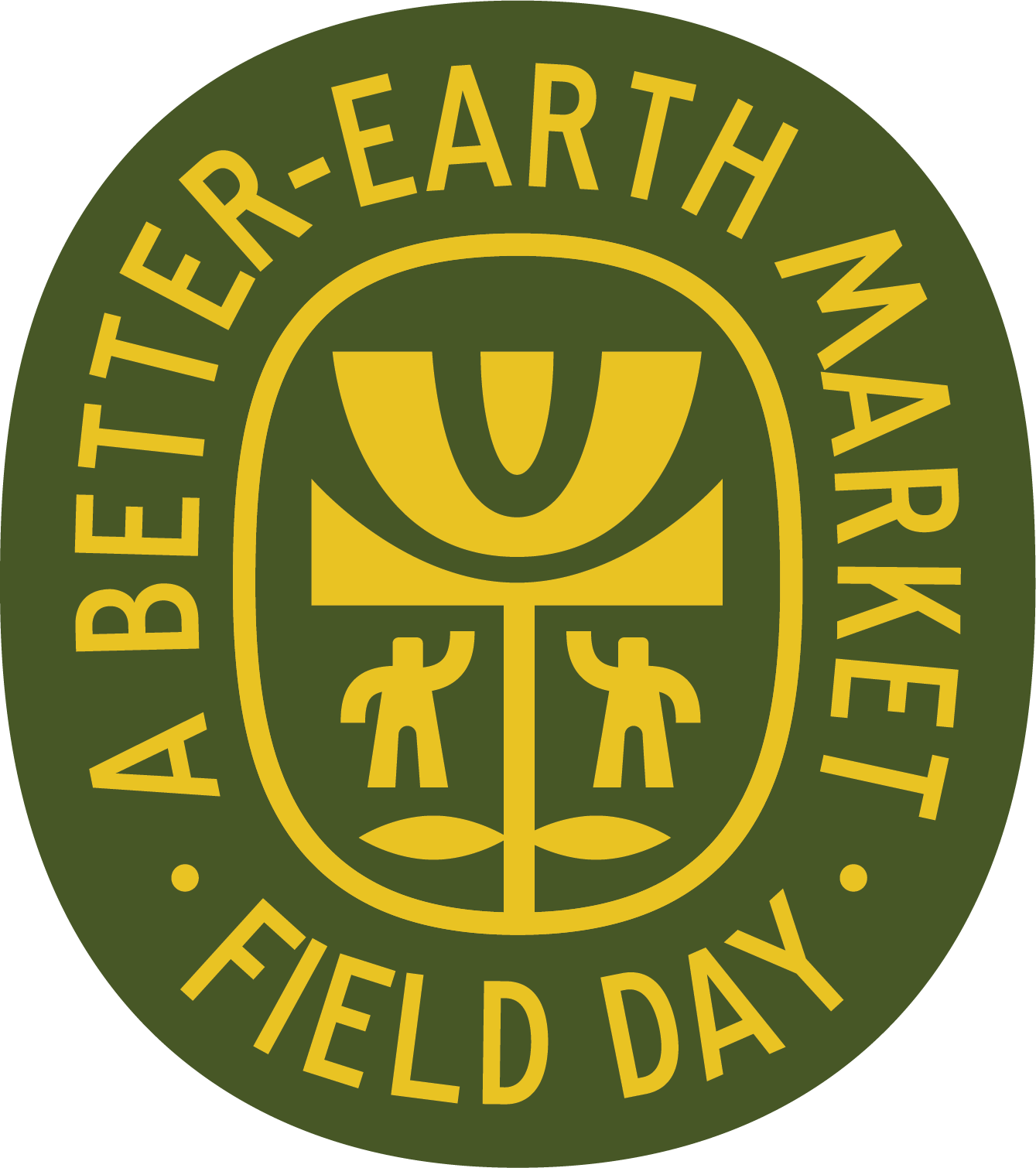 Field Day Oval Green & Yellow Sticker