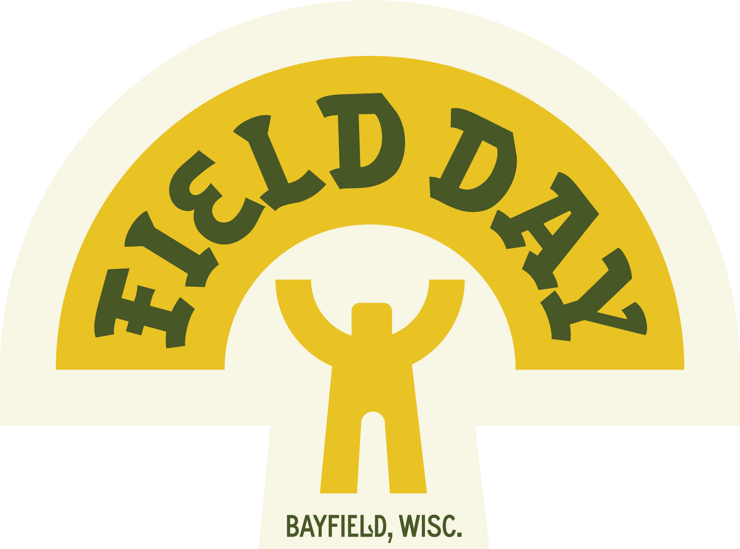 Field Day Mascot Green, Yellow, & White Sticker