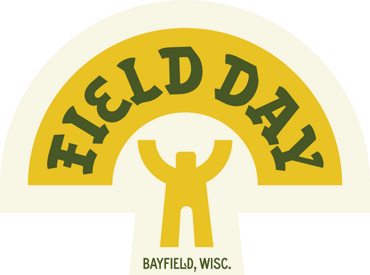 Field Day Mascot Green, Yellow, & White Sticker