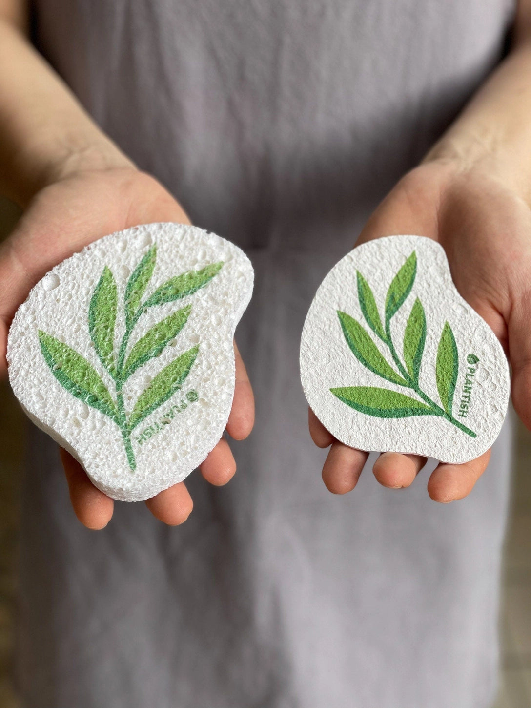 Pop-up Sponge - 100% Vegetable Cellulose - Lemon, Eucalyptus, or Fox