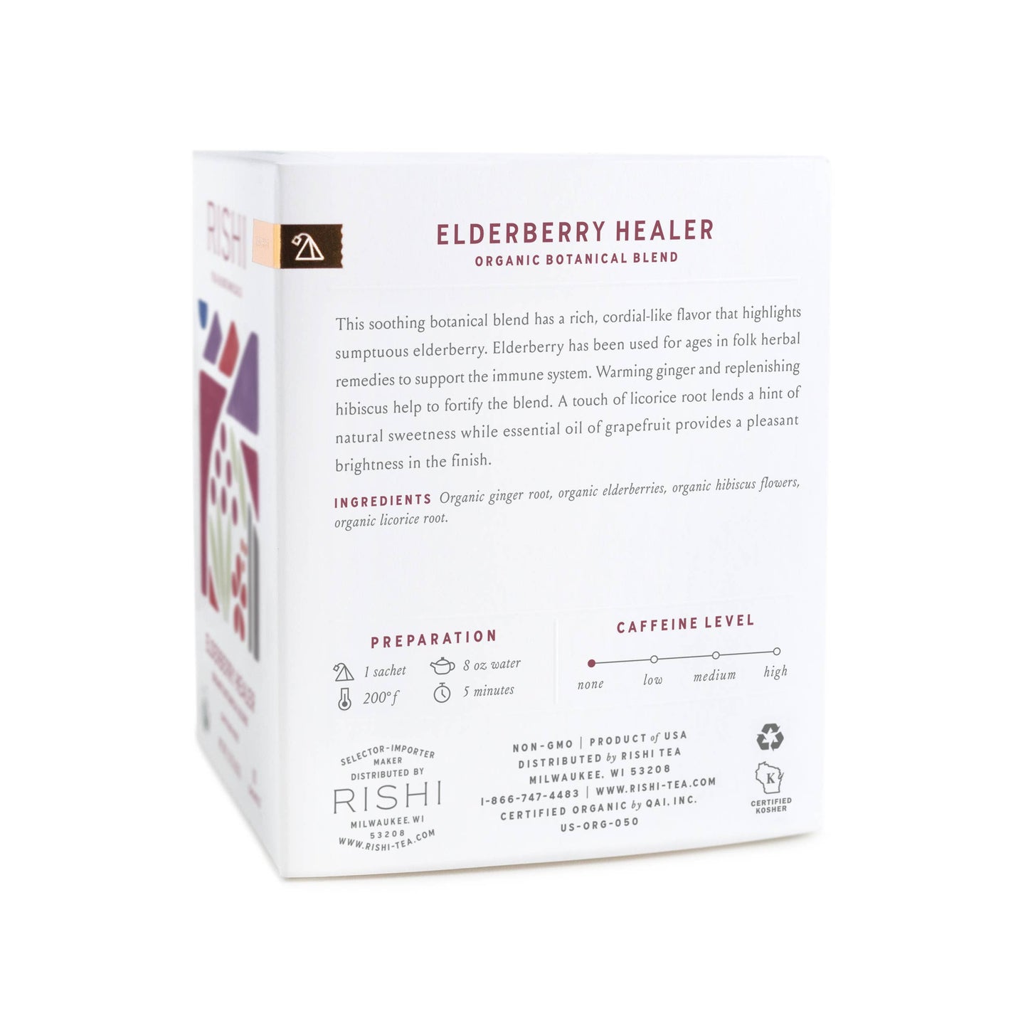 Elderberry Healer Organic Herbal Tea Sachets by Rishi Tea