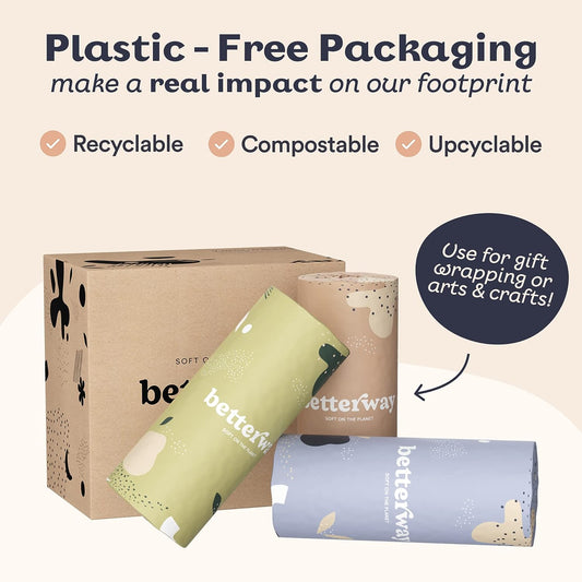 Eco-Friendly Tree-Free Bamboo Paper Towels (6 Rolls) by Betterway