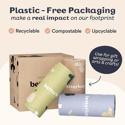 Eco-Friendly Tree-Free Bamboo Paper Towels (8 Rolls) by Betterway