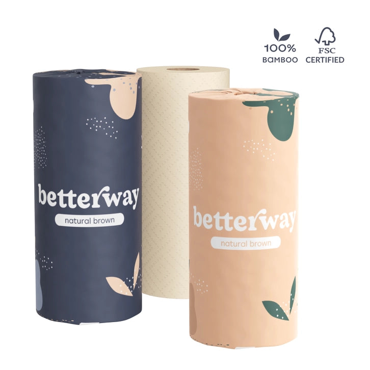Eco-Friendly Tree-Free Bamboo Paper Towels (1 Roll) by Betterway