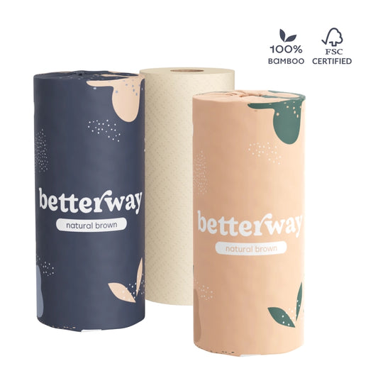 Eco-Friendly Tree-Free Bamboo Paper Towels (1 Roll) by Betterway