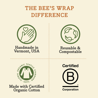 Bee's Wrap Plant-Based Food Wrap - Assorted 3 Pack - Meadow Magic