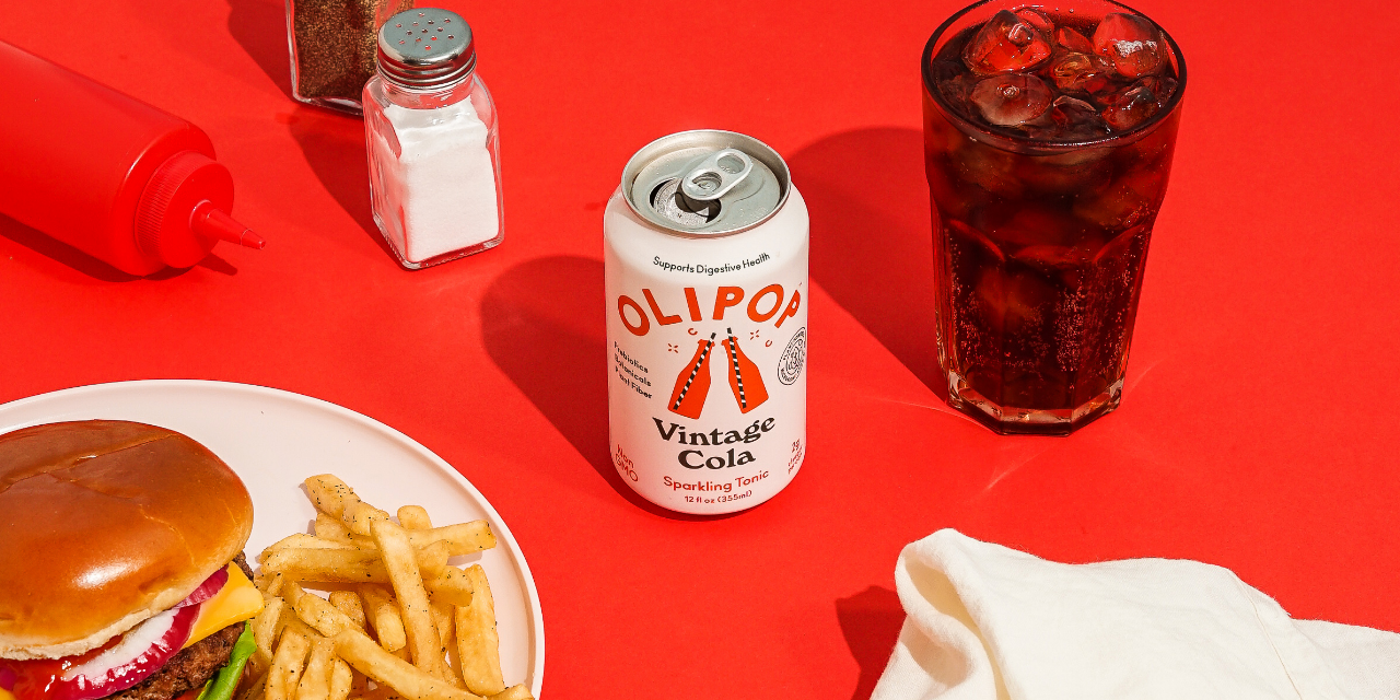 Olipop Vintage Cola Prebiotic Natural Soda