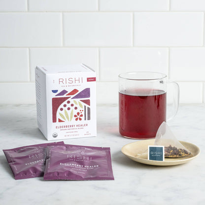 Elderberry Healer Organic Herbal Tea Sachets by Rishi Tea