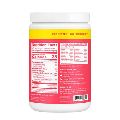 Premium Grass-Fed Pasture-Raised Beef Gelatin Powder by Further Food