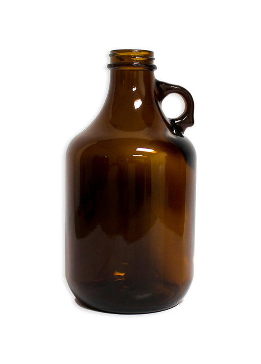 64 oz (1/2 Gallon) Amber Glass Growler