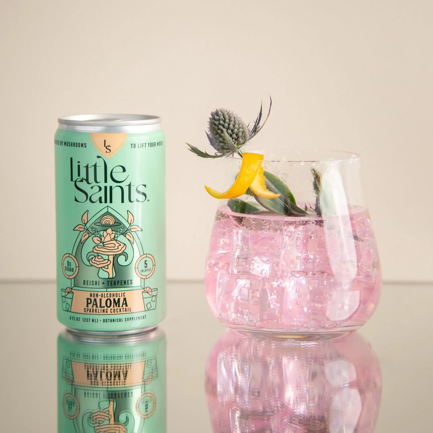Non-Alcoholic Paloma Mocktail by Little Saints