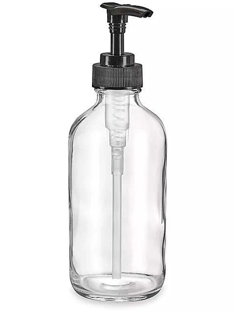 8 oz Clear Glass Pump Bottle