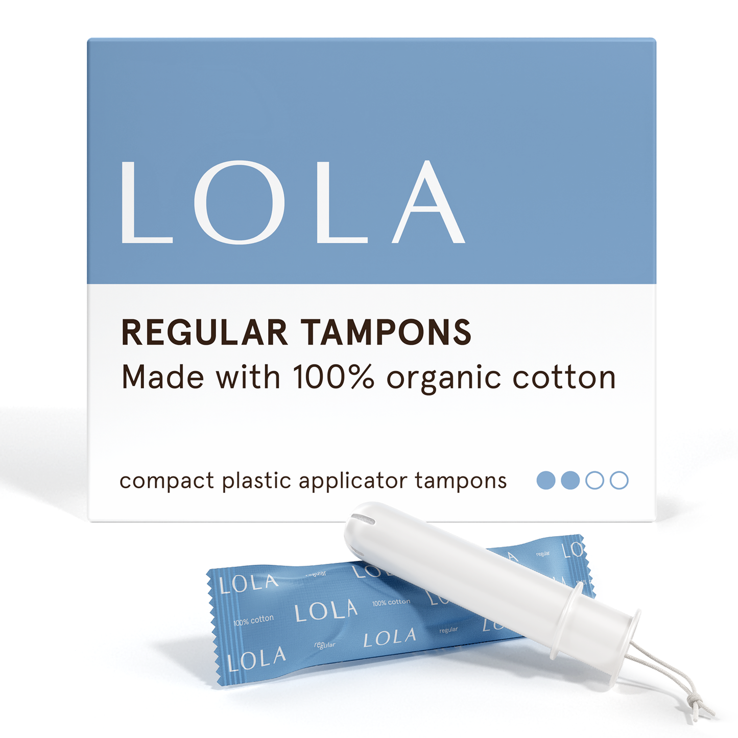 20ct Regular Organic Cotton Tampons by Lola