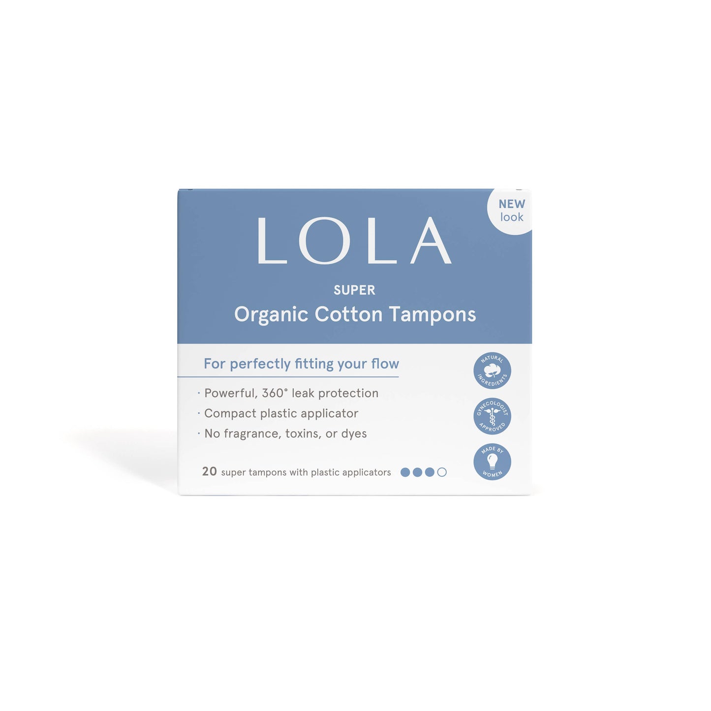 20ct Super Organic Cotton Tampons by Lola