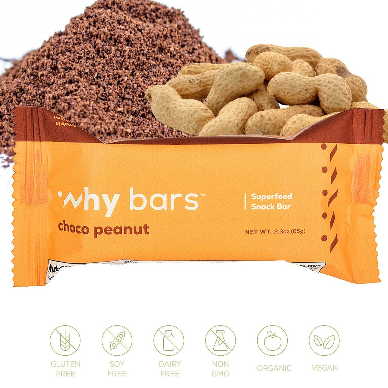 Choco Peanut Superfood Snack Bar: Gluten-Free