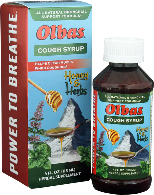 All Natural Cough Syrup - Bronchial Support Formula by Olbas Herbal Remedies