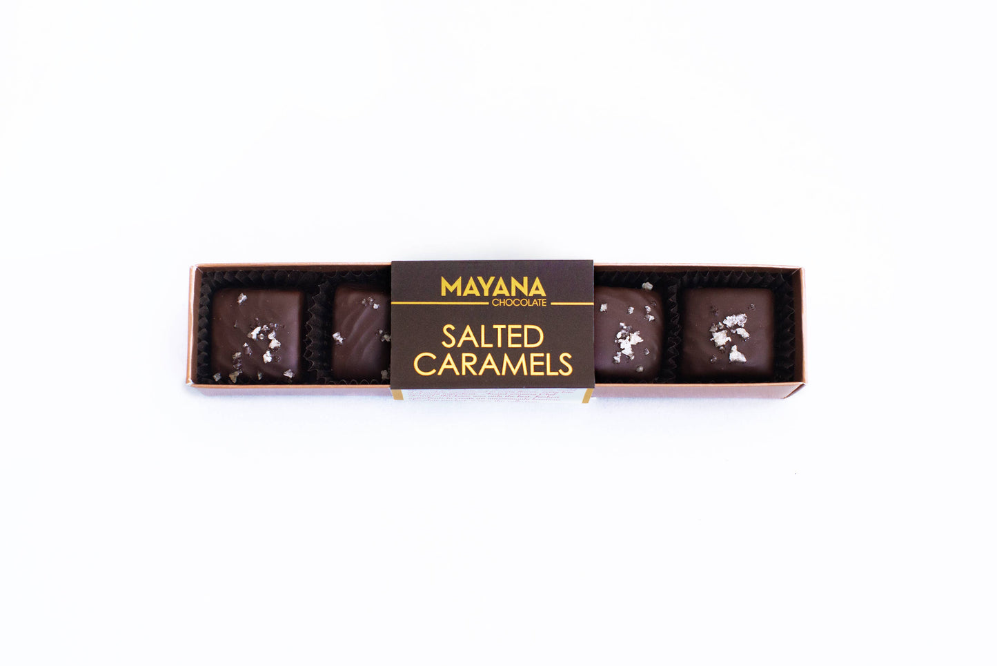 5 Piece Salted Caramel Chocolate Box by Mayana Chocolate