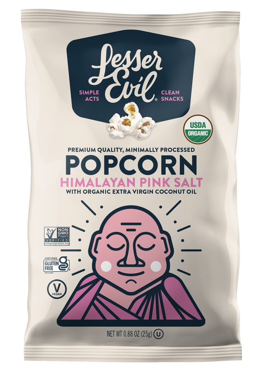 Organic Popcorn, Himalayan Pink - .88 oz Snack Size