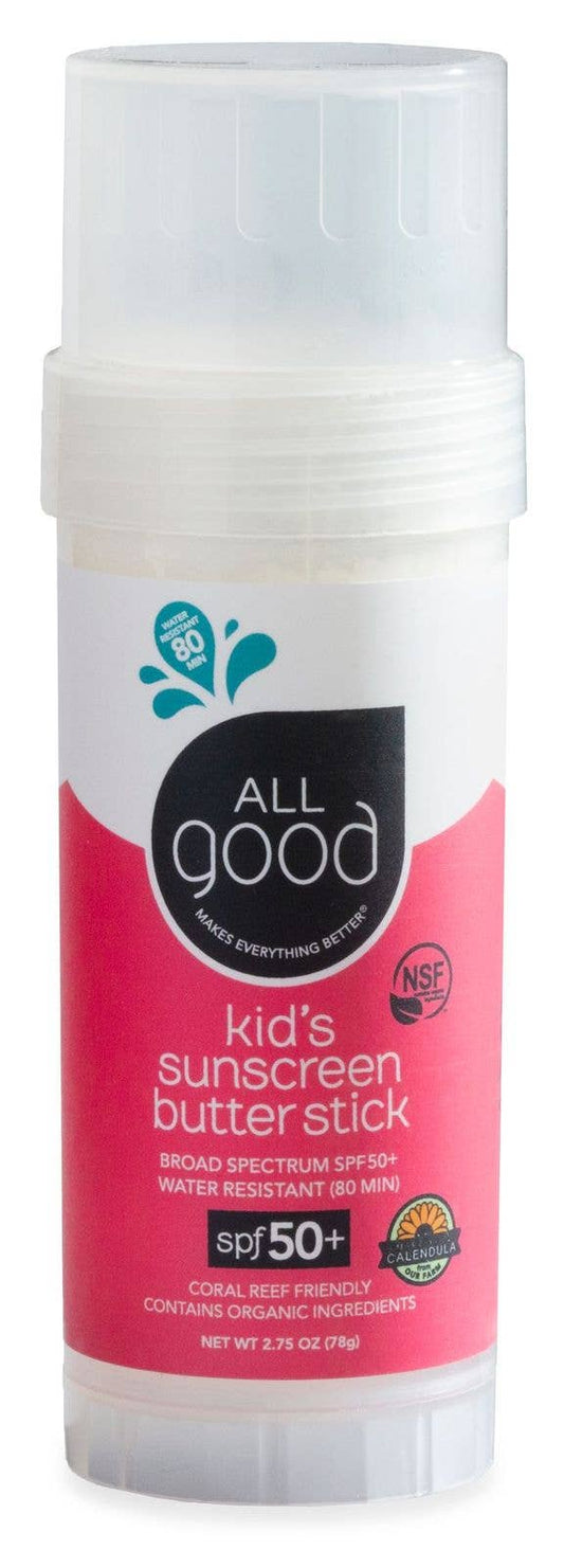 Baby & Kid's Mineral Sunscreen Butter Stick w/ Organic Ingredients - SPF 50 by All Good Body Care