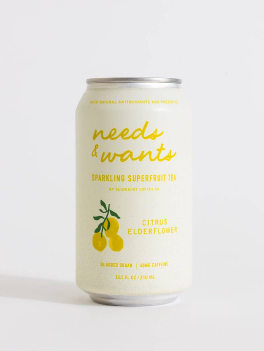 Needs & Wants Sparkling Superfruit Tea - Citrus Elderflower