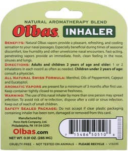 Natural Aromatherapy Inhaler by Olbas Herbal Remedies