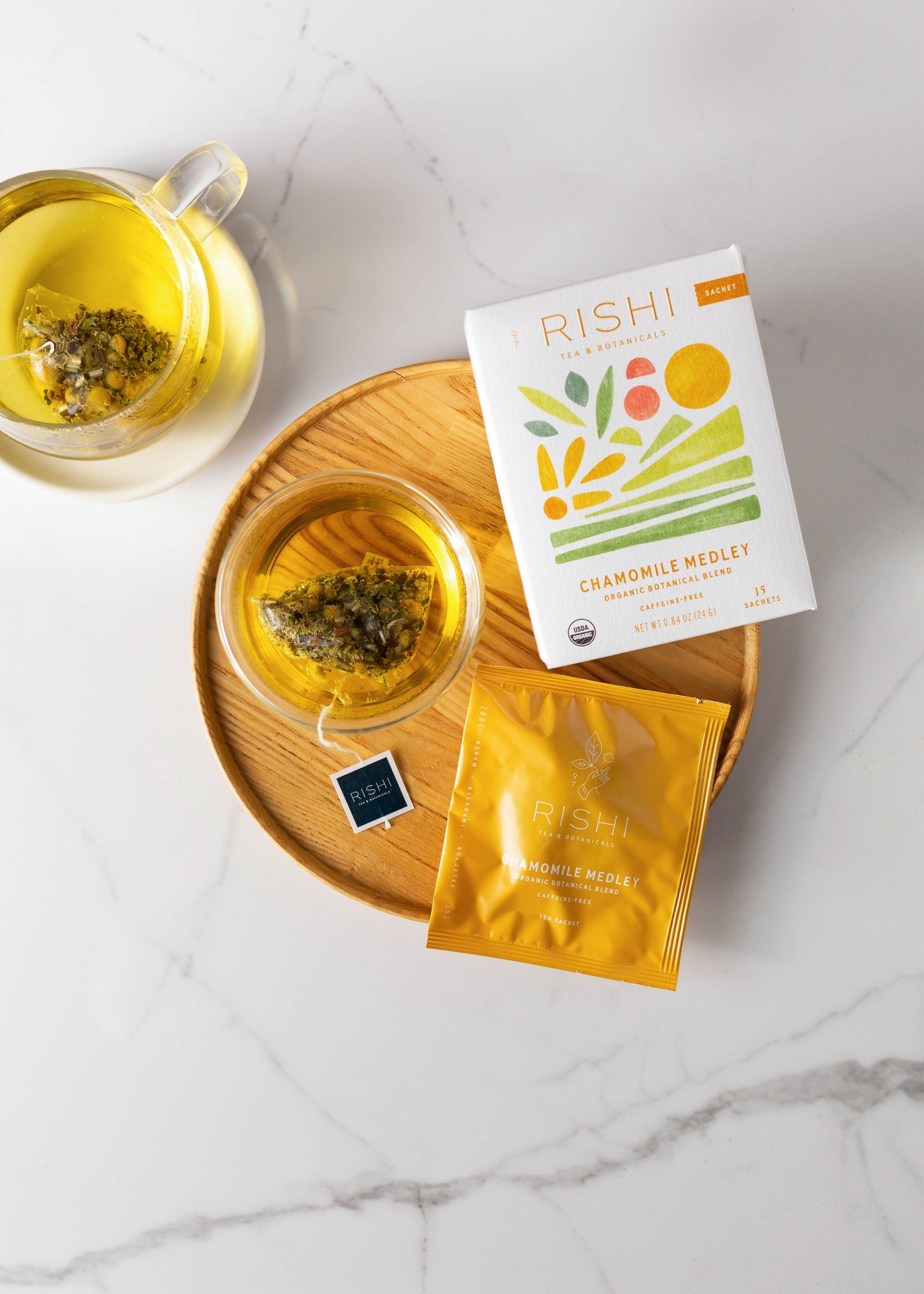 Chamomile Medley Organic Herbal Tea Sachets by Rishi Tea