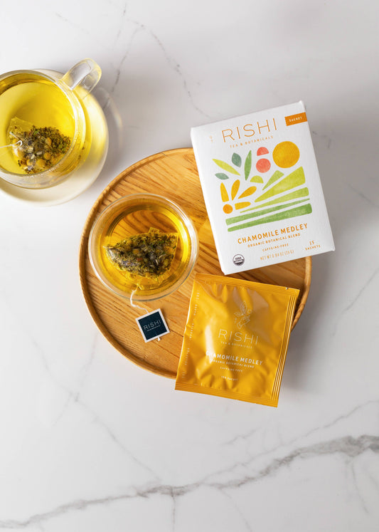 Chamomile Medley Organic Herbal Tea Sachets by Rishi Tea