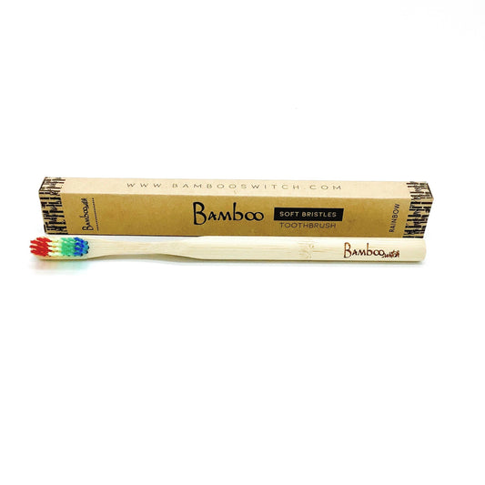 Adult Bamboo Toothbrush - Rainbow Color