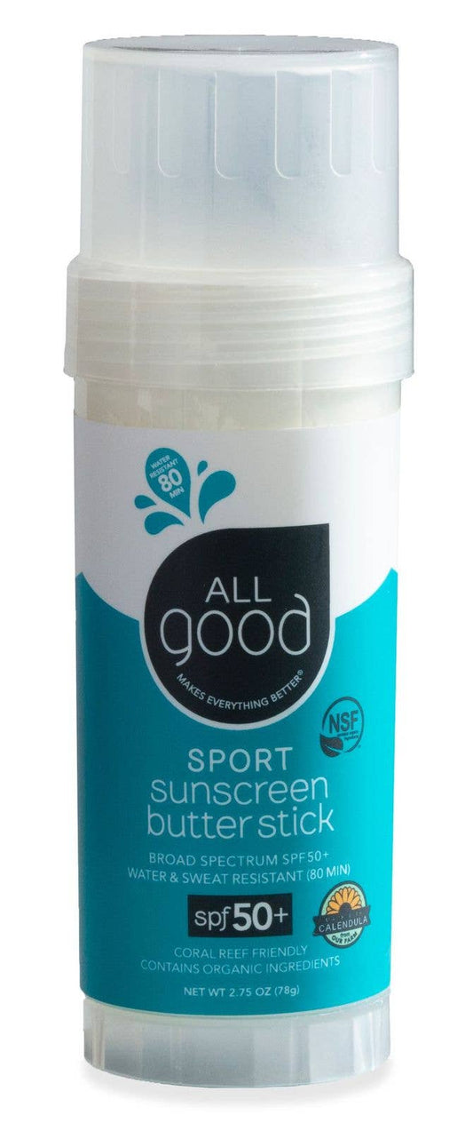 Sport Mineral Sunscreen Butter Stick w/ Organic Ingredients - SPF 50 by All Good Body Care
