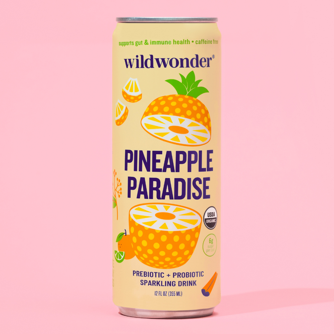 Pineapple Paradise Sparkling Prebiotic + Probiotic Drink