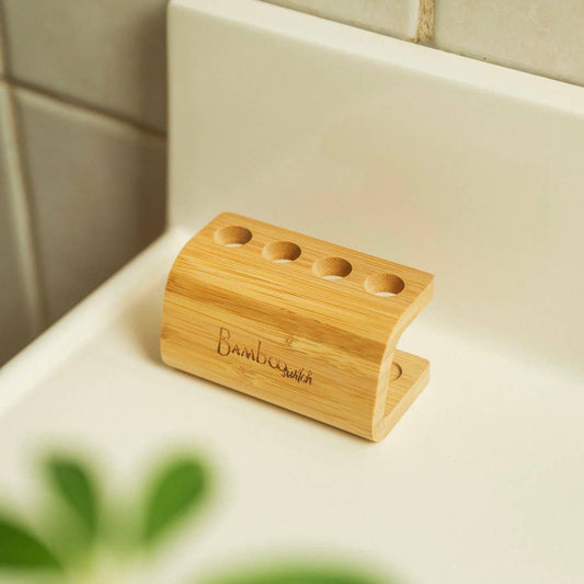 Bamboo Toothbrush Multi Stand - 4 Slot