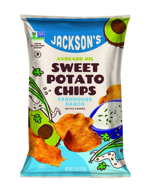 Farmhouse Ranch Sweet Potato Chips with Avocado Oil by Jackson's