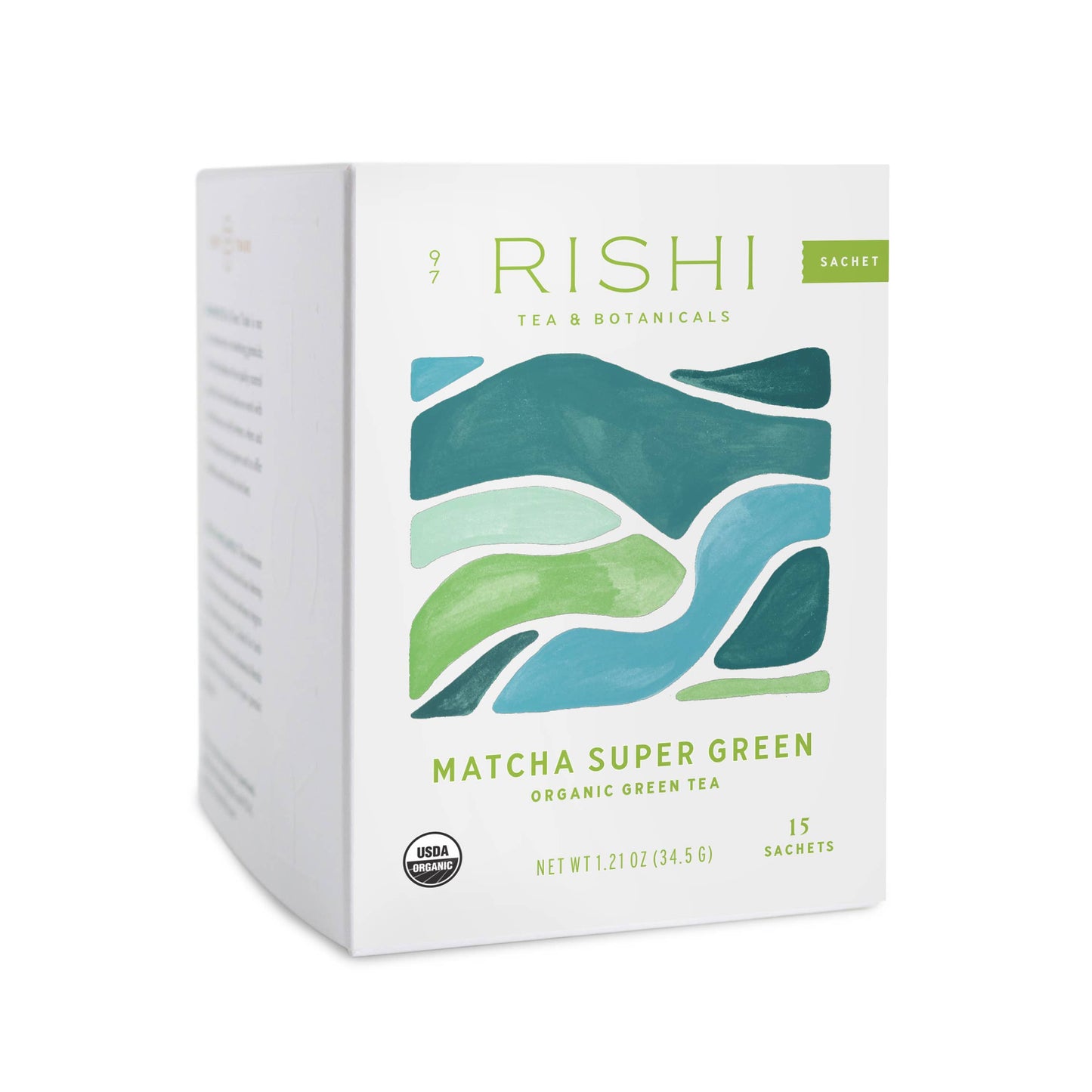 Matcha Super Green Organic Green Tea Sachets by Rishi Tea